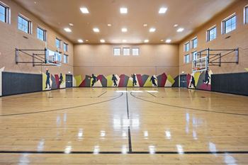 Indoor full-court basketball / sports court